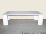 ガラス置天板白角脚応接卓子