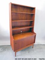茶ニス木目調木製アンティーク本棚