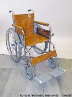 茶色霜降りレザー張り車椅子