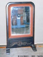 呂塗カマボコ型朱色縁付姿見