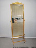 金色塗装飾り付スチール製姿見