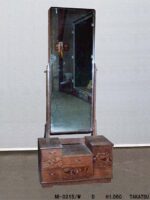 茶ニス塗り木目仕上げ座鏡台