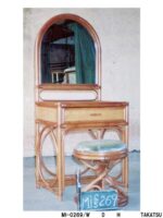 アメ色籐製山型ドレッサー