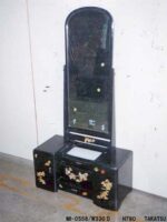 呂塗り花絵入り和鏡台