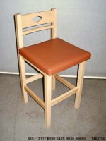 茶色レザー張和風カウンター椅子